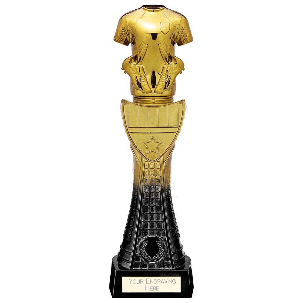 Fusion Viper Tower Football Shirt Black & Gold 320mm