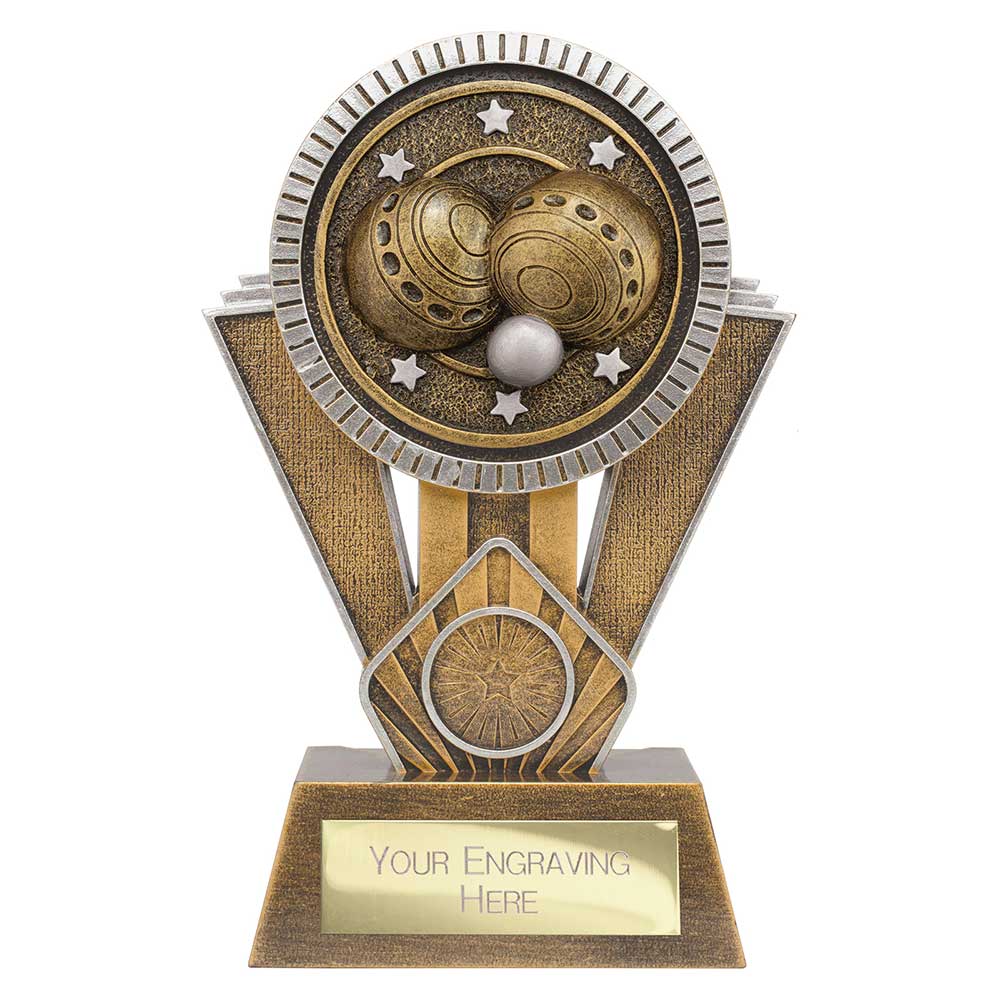 Apex Ikon Lawn Bowls Award Gold & Silver 180mm
