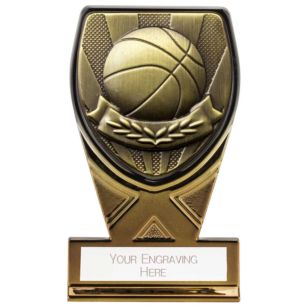 Fusion Cobra Basketball Plaque Award Black & Gold 110mm