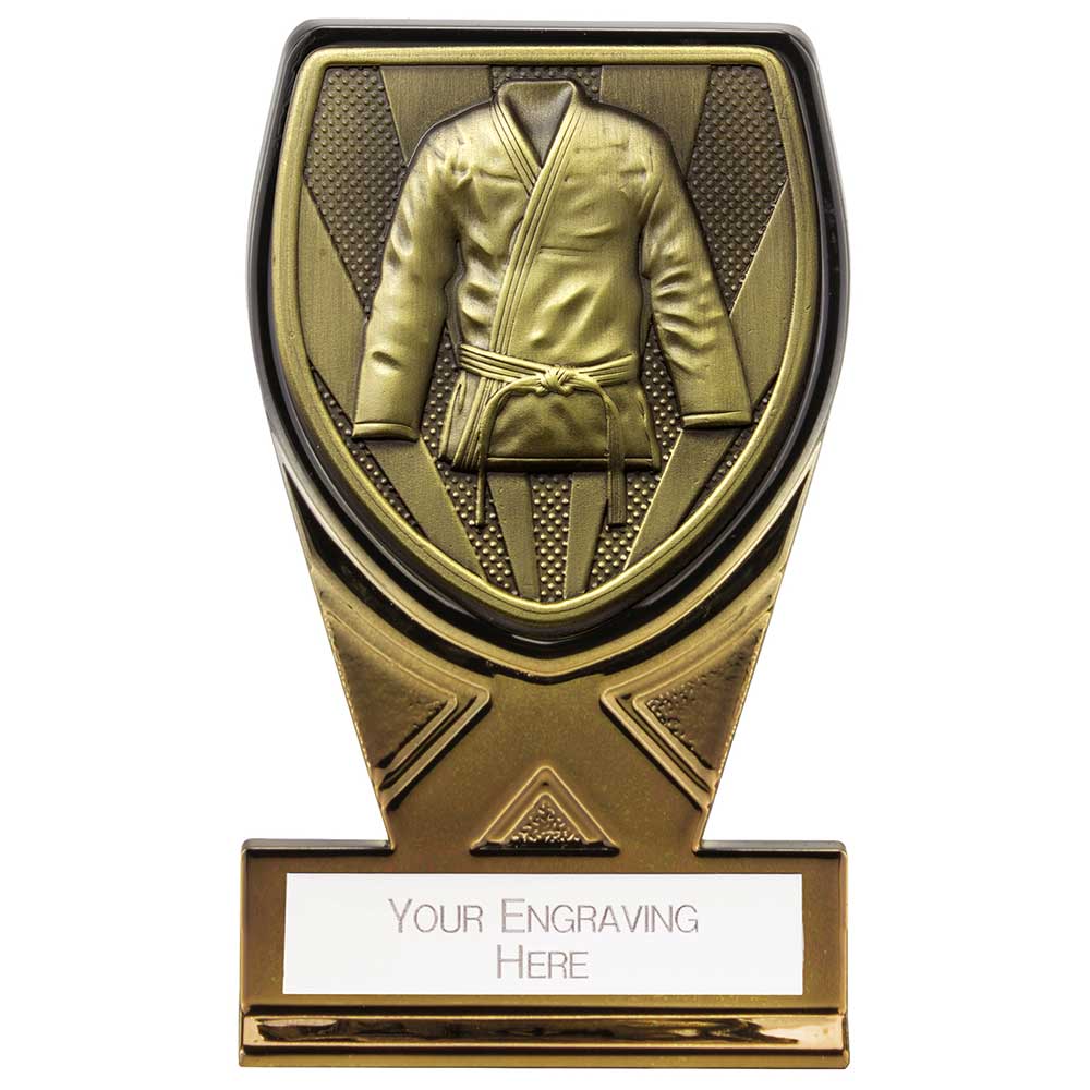 Fusion Cobra Martial Arts Plaque Award Black & Gold 110mm