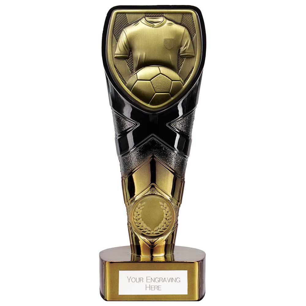 Fusion Cobra Football Shirt Award Black & Gold 175mm