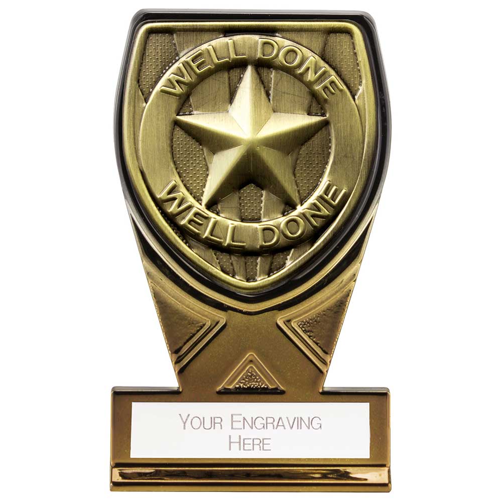 Fusion Cobra Well Done Plaque Award Black & Gold 110mm