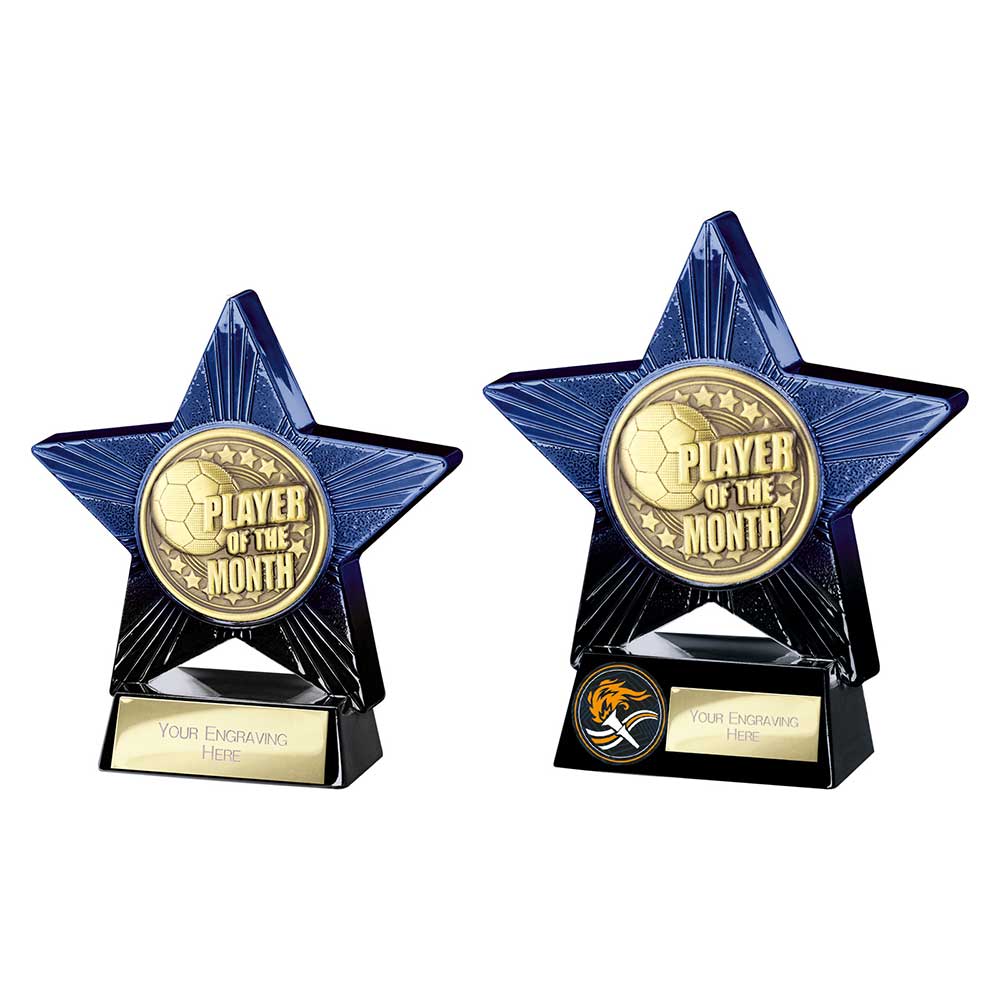 Superstar Player of Month Award Blue & Black 110mm