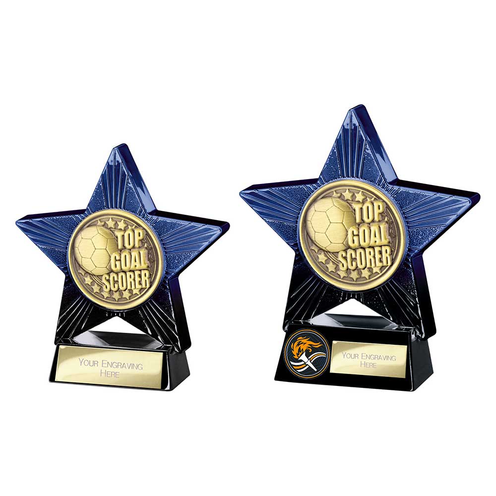 Superstar Top Scorer Award Blue & Black 110mm