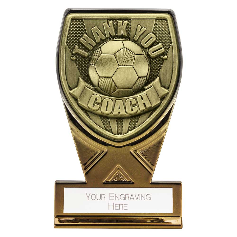 Fusion Cobra Thank you Coach Plaque Award Black & Gold 110mm