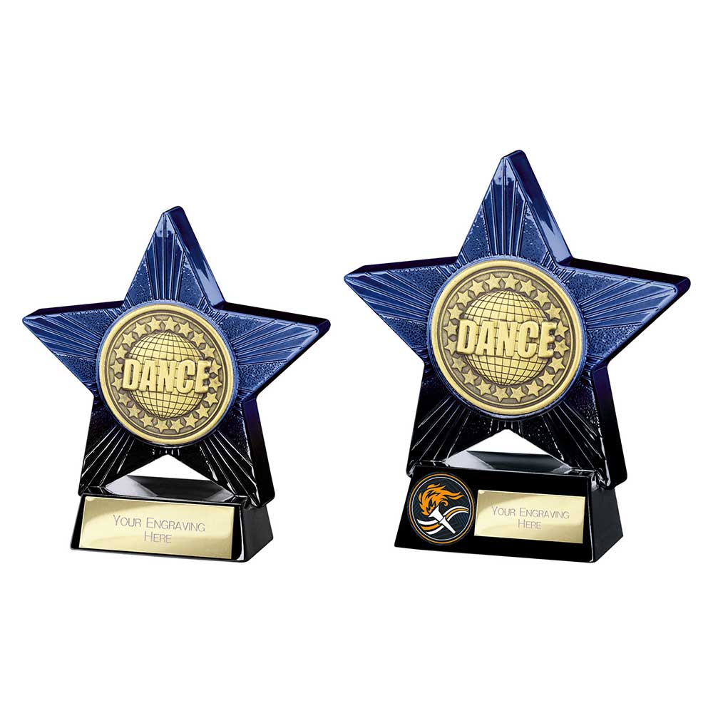 Superstar Dance Award Blue & Black 110mm