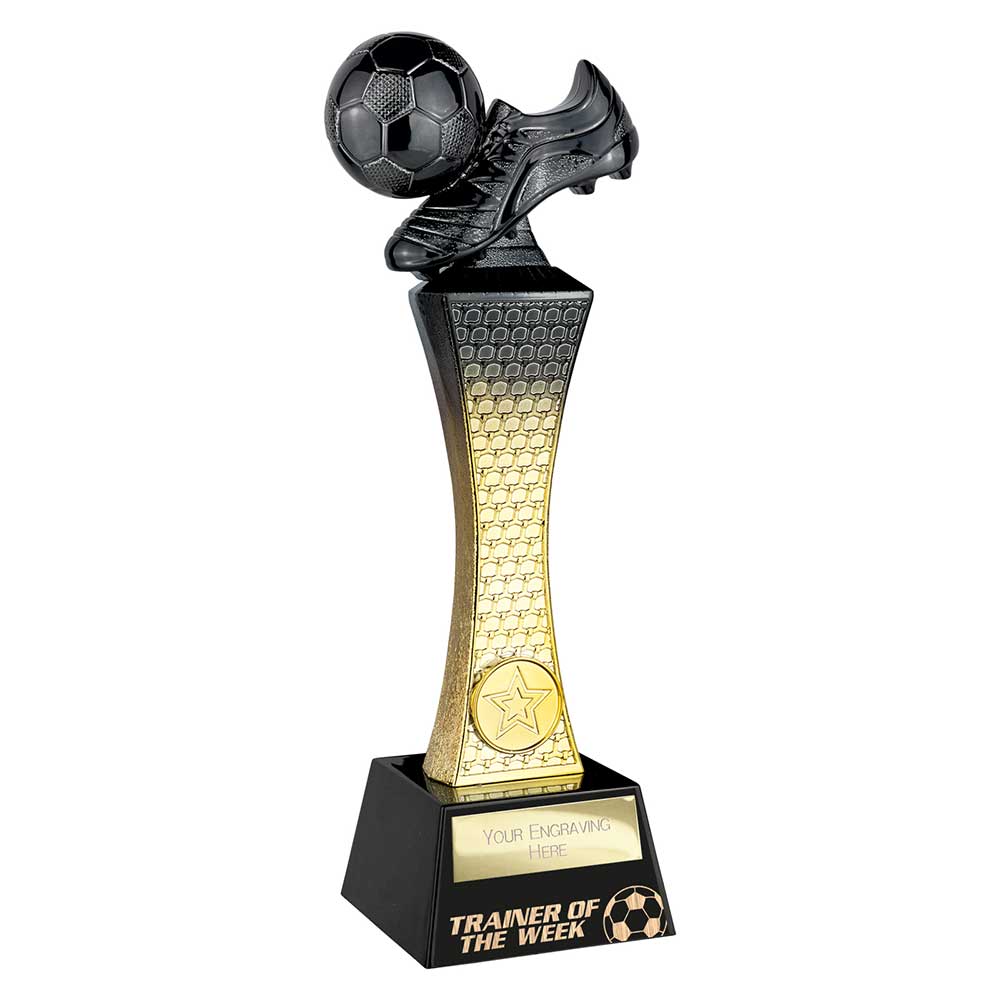 Raider Football Trainer of Week Award Carbon Black & Gold 260mm