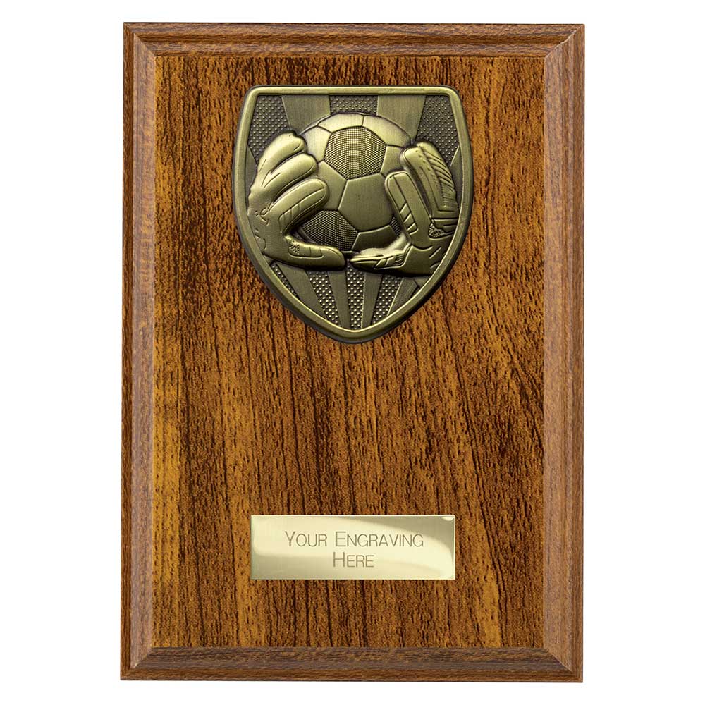 Cobra Plaque Football Goal Keeper Award Walnut 175mm