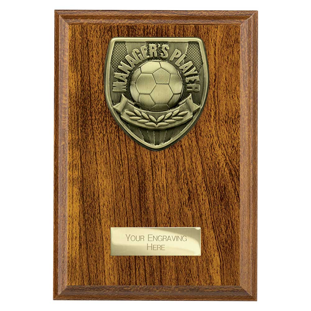 Cobra Plaque Managers Player Award Walnut 175mm