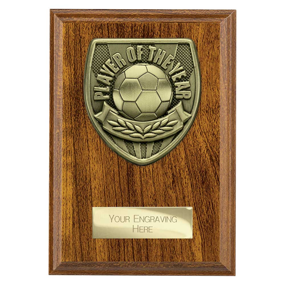 Cobra Plaque Player of Year Award Walnut 150mm