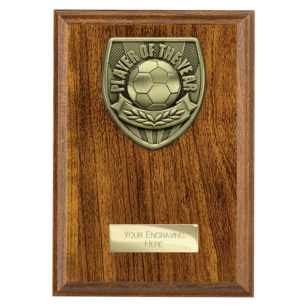 Cobra Plaque Player of Year Award Walnut 175mm