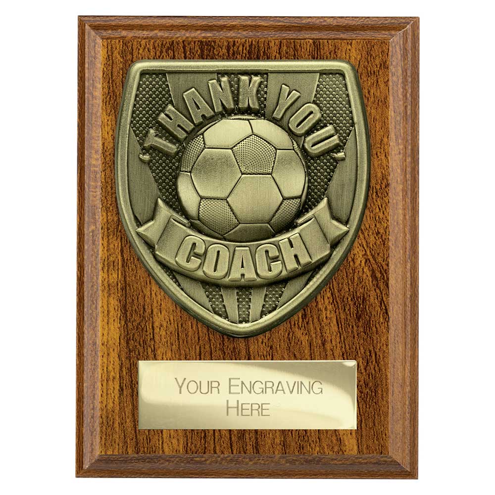 Cobra Plaque Thank you Coach Award Walnut 125mm
