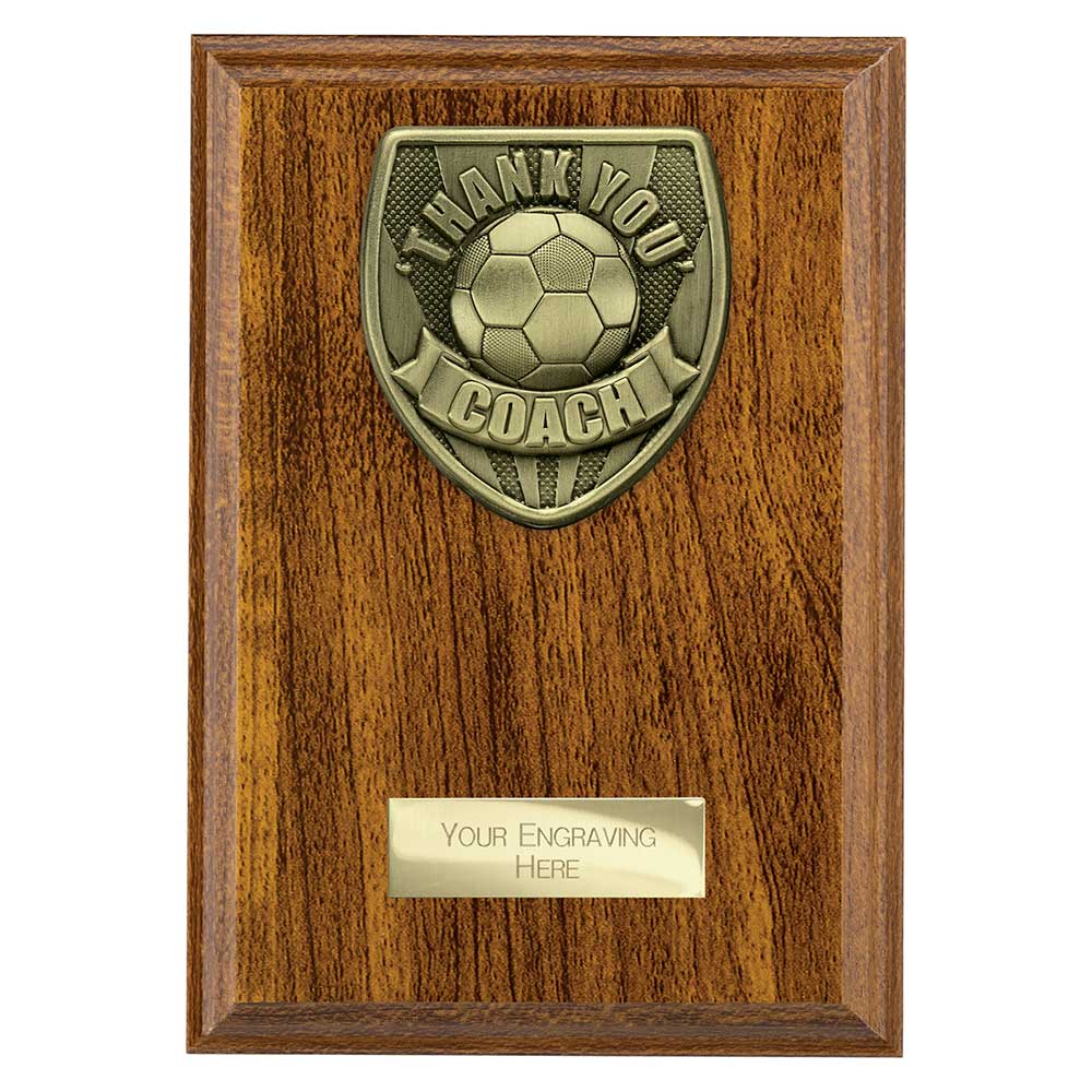 Cobra Plaque Thank you Coach Award Walnut 175mm