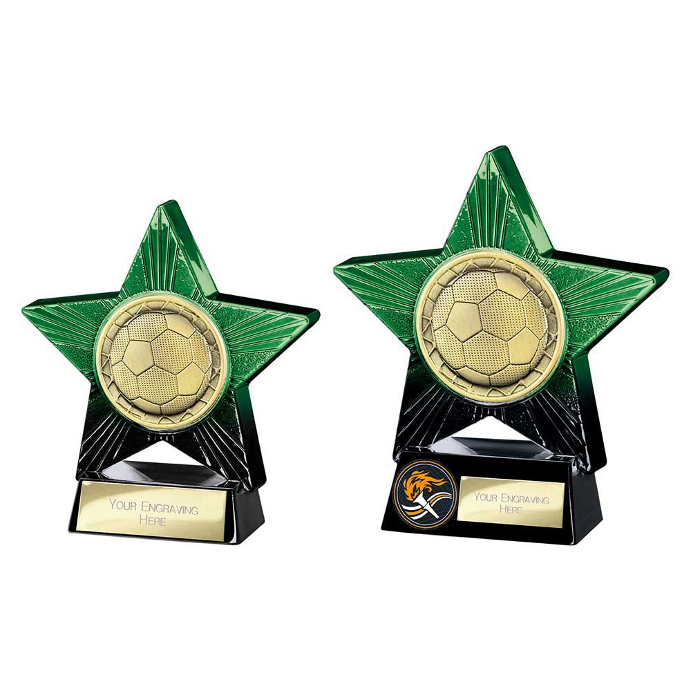 Superstar Football Award Green & Black 110mm