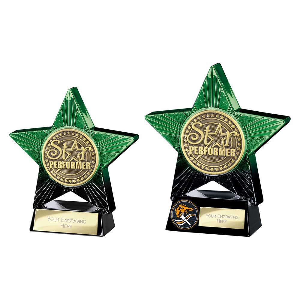 Superstar Star Performer Award Green & Black 110mm