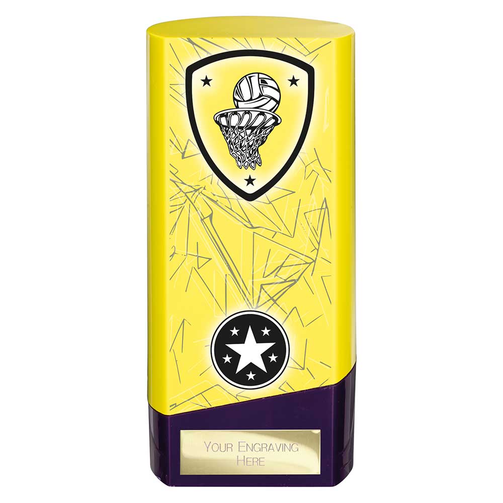 Prime Heavyweight Netball Yellow & Purple 160mm