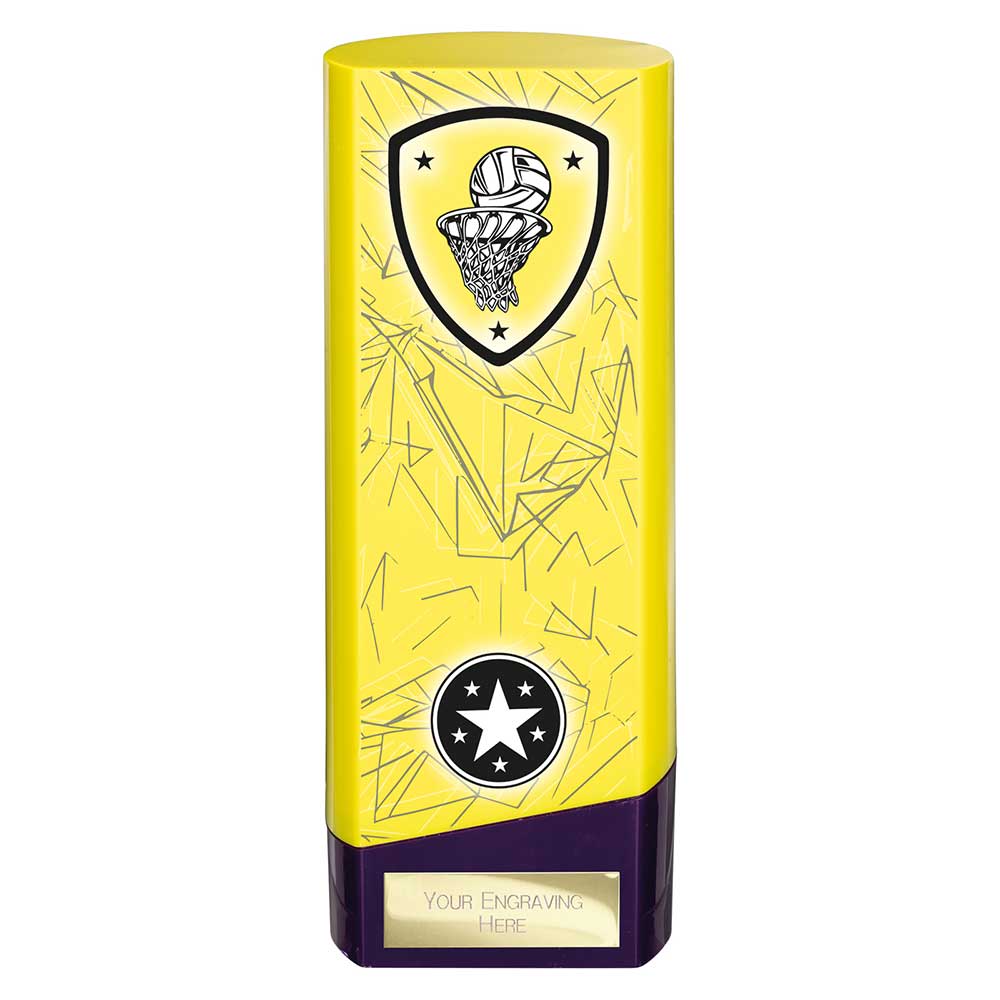 Prime Heavyweight Netball Yellow & Purple 190mm