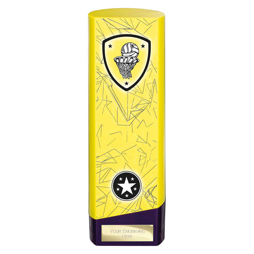 Prime Heavyweight Netball Yellow & Purple 220mm