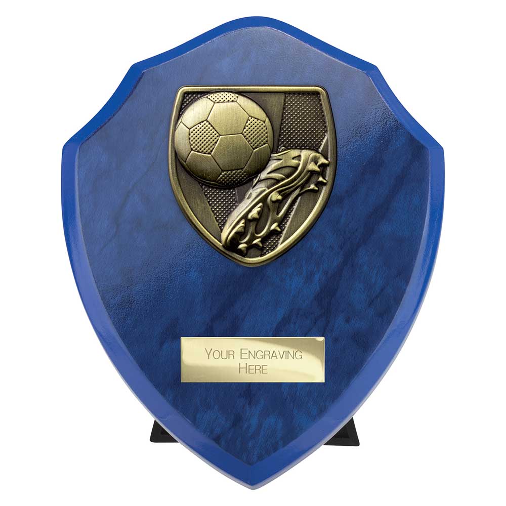 Cobra Shield Football Boot & Ball Award Azure Blue 150mm