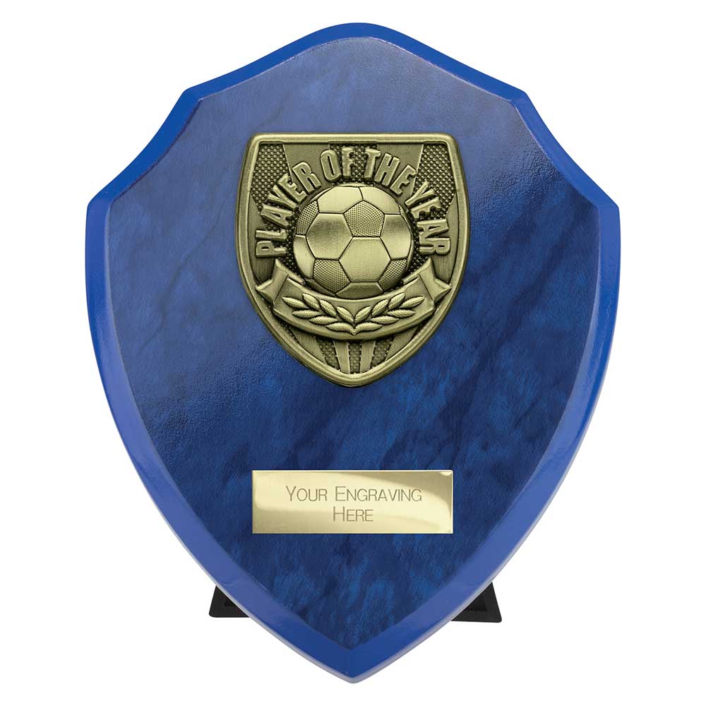 Cobra Shield Player of Year Award Azure Blue 150mm