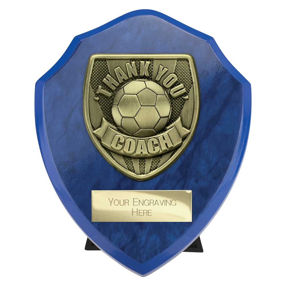 Cobra Shield Thank you Coach Award Azure Blue 125mm