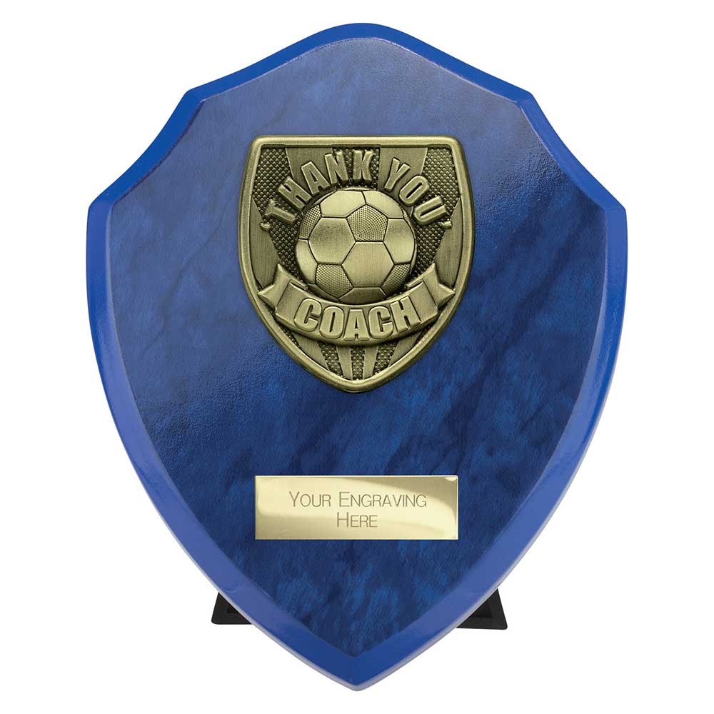 Cobra Shield Thank you Coach Award Azure Blue 150mm