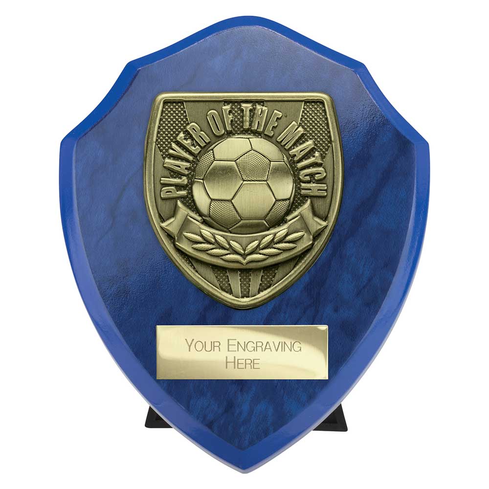 Cobra Shield Player of Match Award Azure Blue 125mm