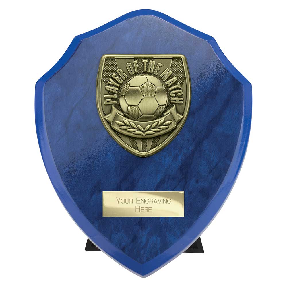 Cobra Shield Player of Match Award Azure Blue 150mm