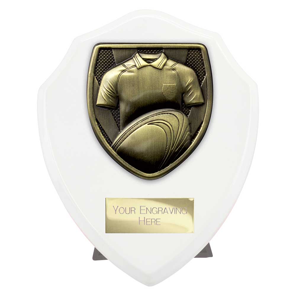 Cobra Shield Rugby Shirt & Ball Award Arctic White 125mm