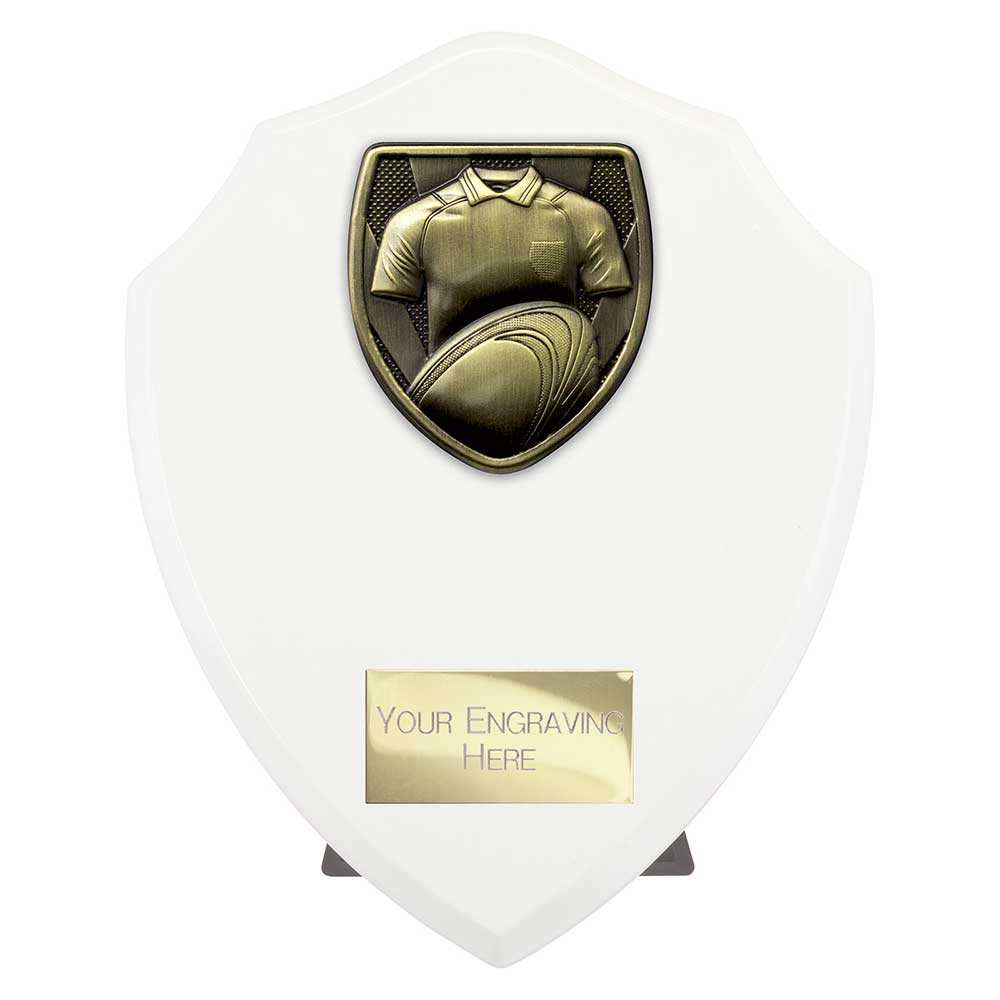 Cobra Shield Rugby Shirt & Ball Award Arctic White 175mm
