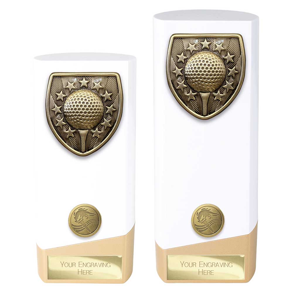 Prime Cobra Golf Award White & Gold 190mm