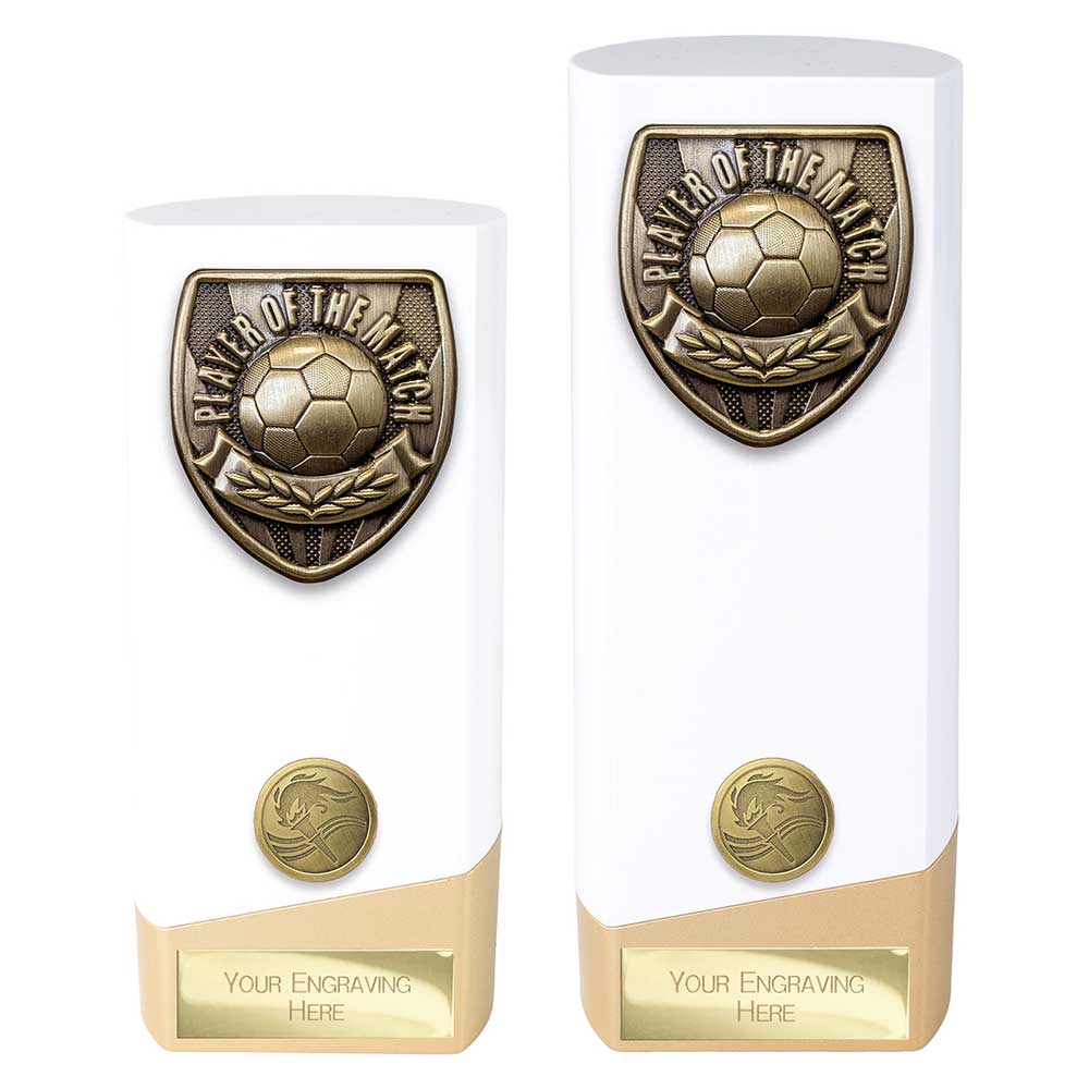 Prime Cobra Player of Match Award White & Gold 162mm