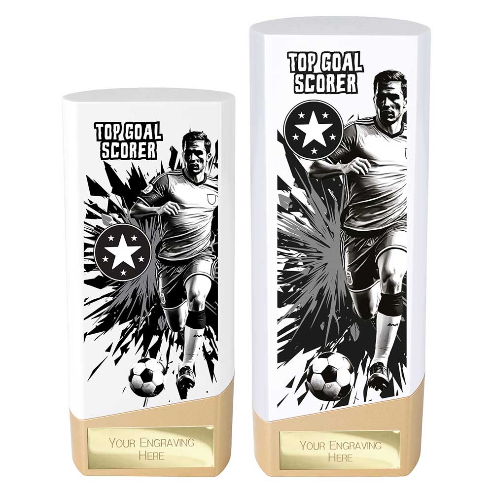 Prime Heavyweight Top Goal Scorer White & Gold 160mm