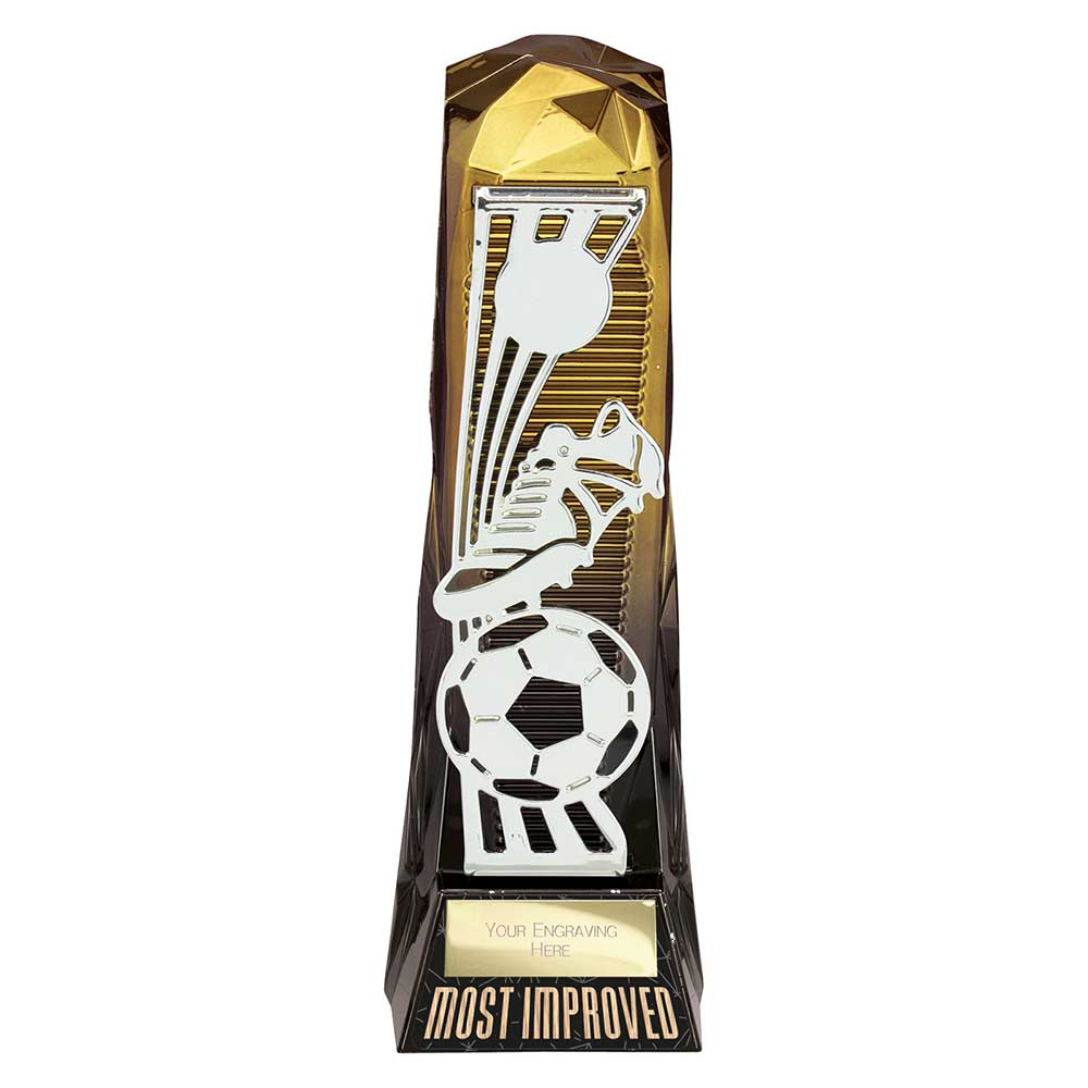 Shard Football Most Improved Award Gold to Black 230mm