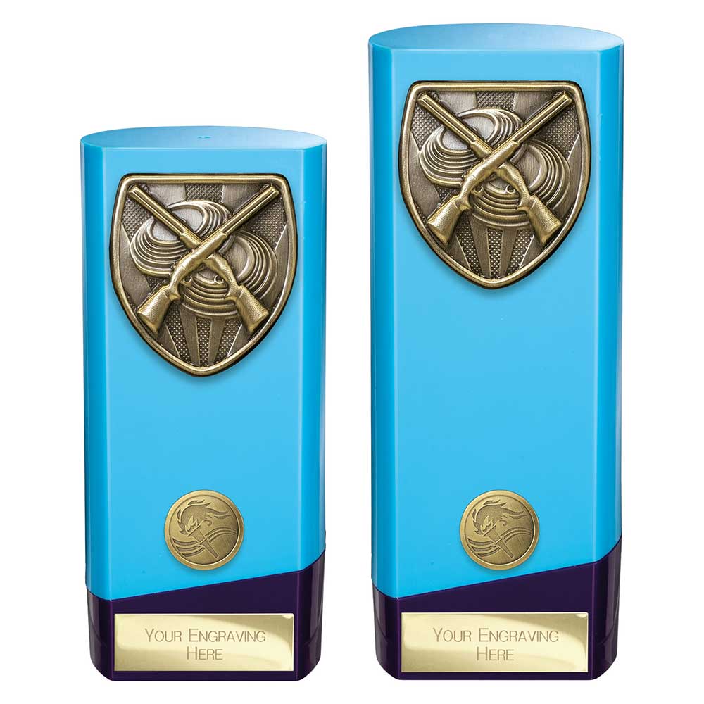 Prime Cobra Clay Pigeon Shooting Award Blue & Purple 190mm