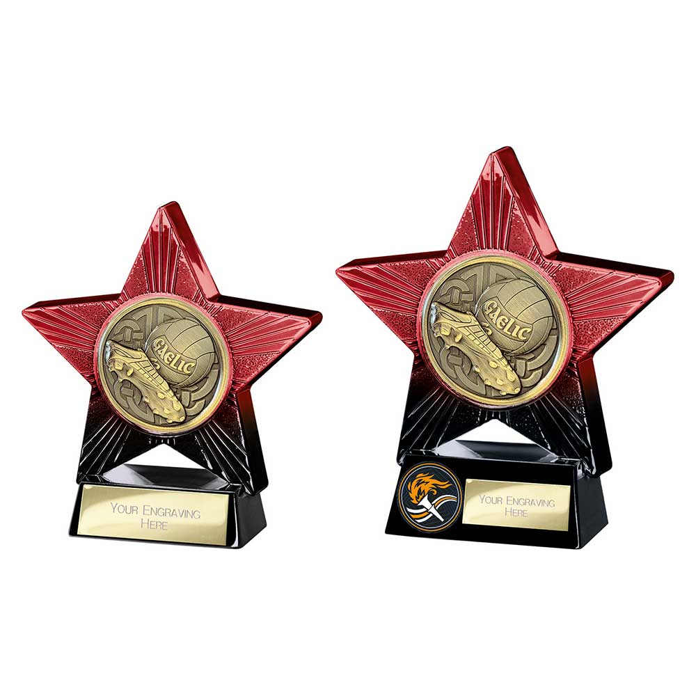Superstar Gaelic Football Award Red & Black 140mm