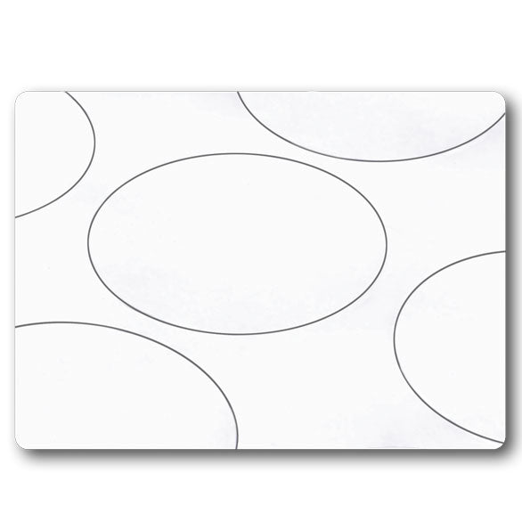 EzeBadge Round White sticker sheet 1 Pack (10 Sheets) 25mm