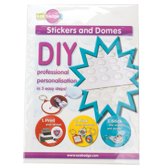 EzeBadge Round Dome & Paper set 50mm