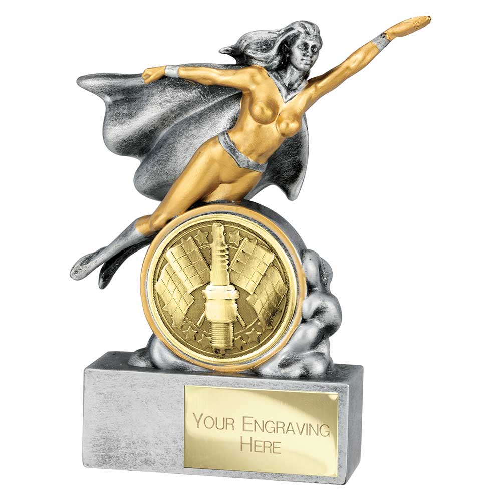 Hero Female Motor Sports Award Antique Silver 140mm