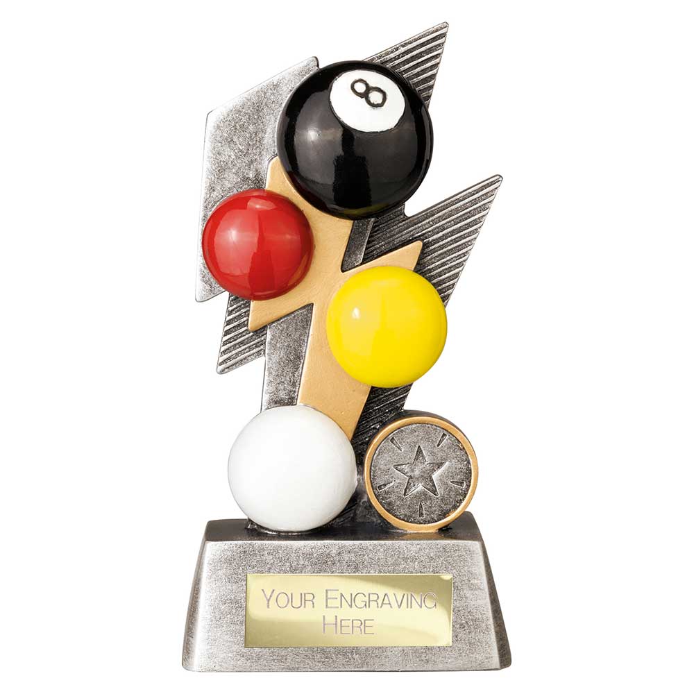 Strike Bolt Pool Award Antique Silver & Gold 170mm