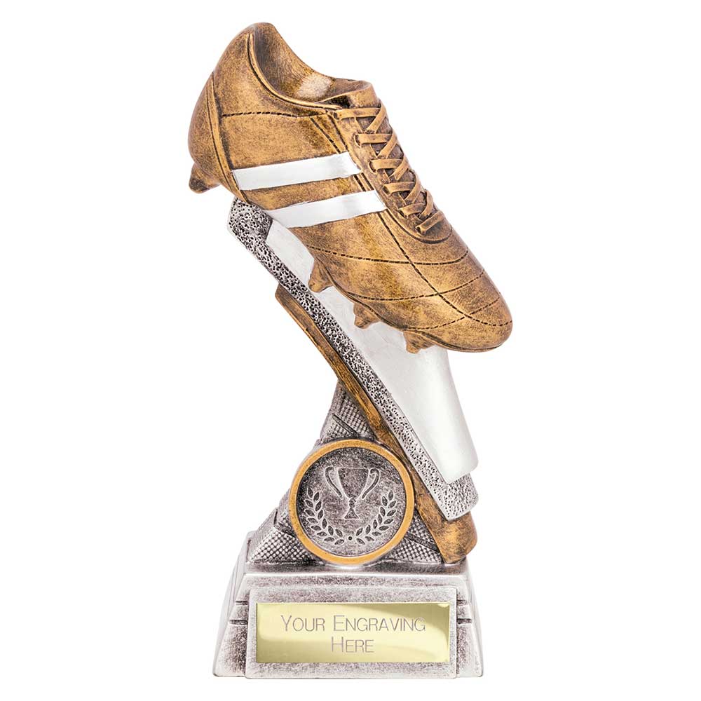 Thunder Flash Football Award Antique Silver & Gold 150mm