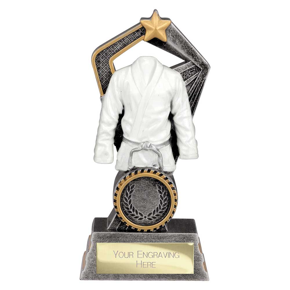 Abyss Martial Arts Resin Award Antique Silver & Gold 140mm