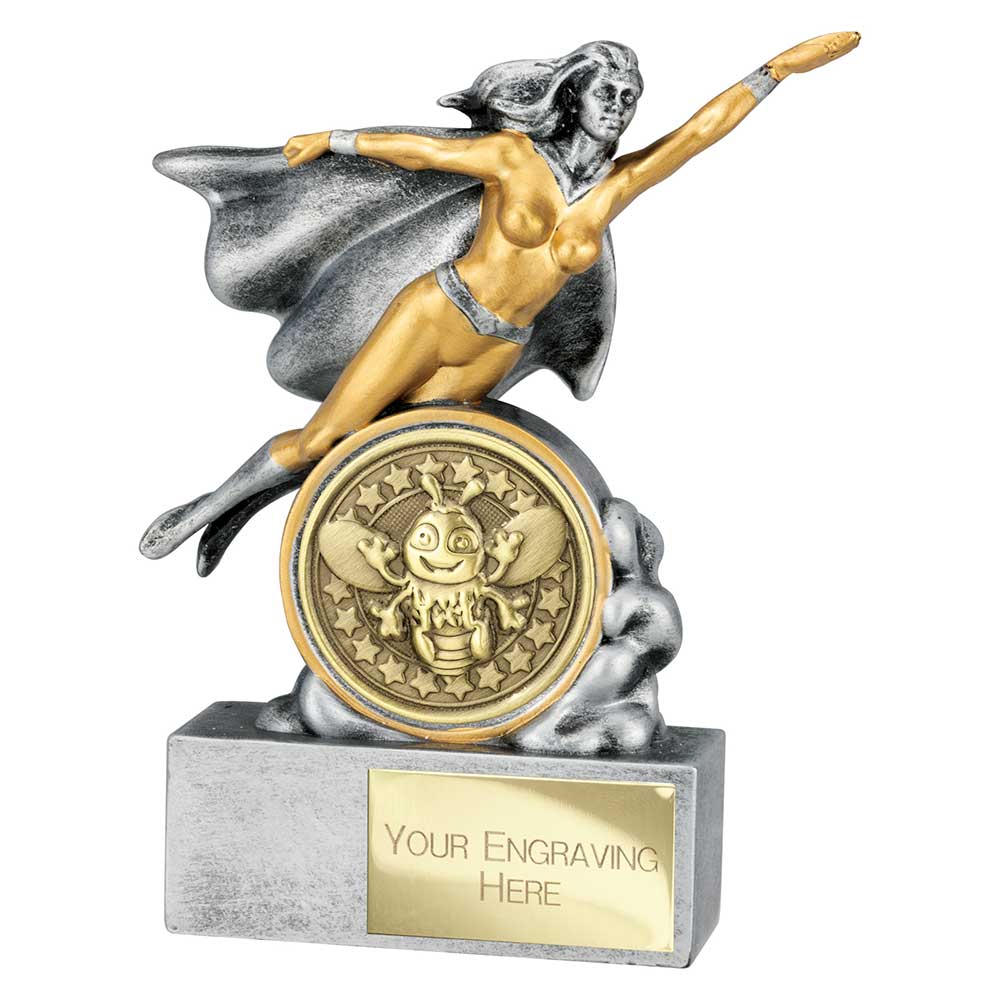 Hero Female Bee Award Antique Silver 140mm