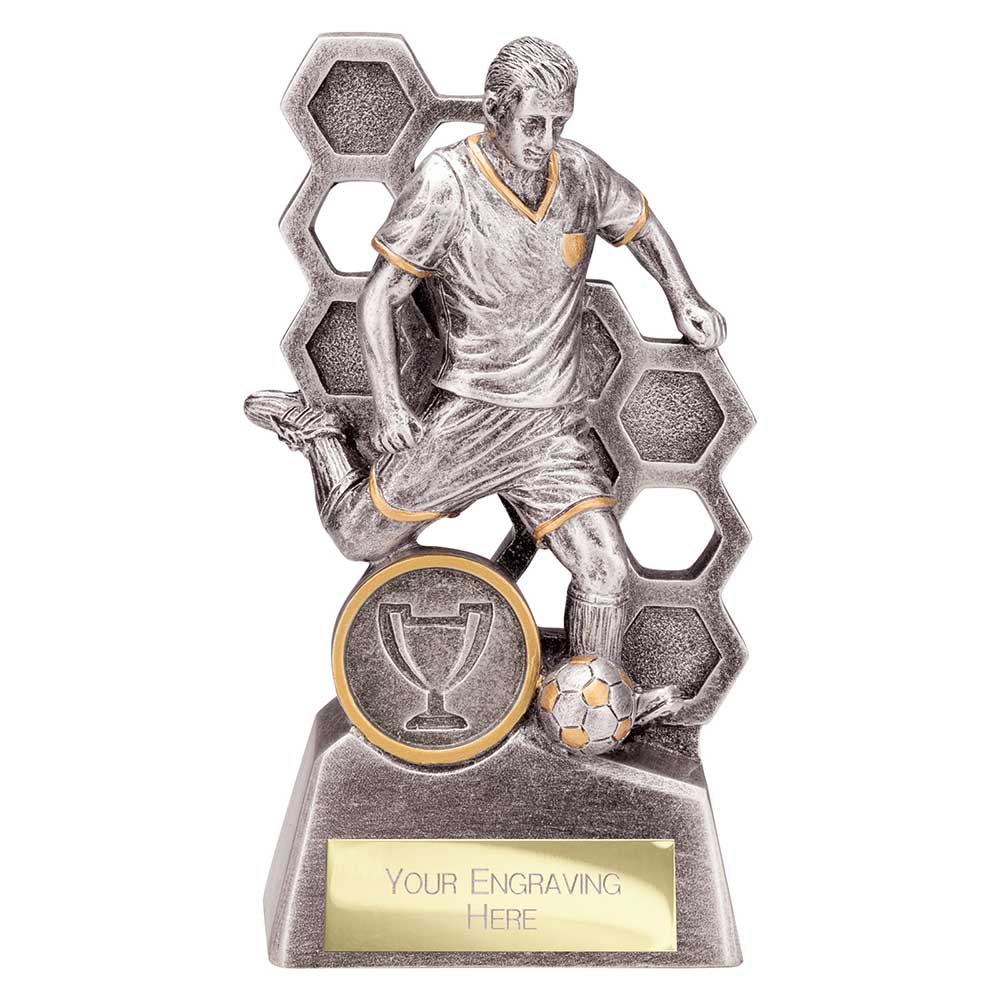 Dynamo Male Football Award Antique Silver & Gold 130mm