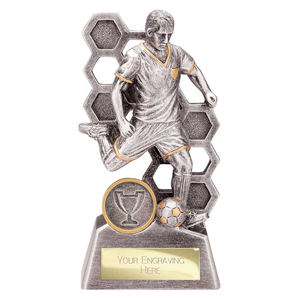 Dynamo Male Football Award Antique Silver & Gold 150mm