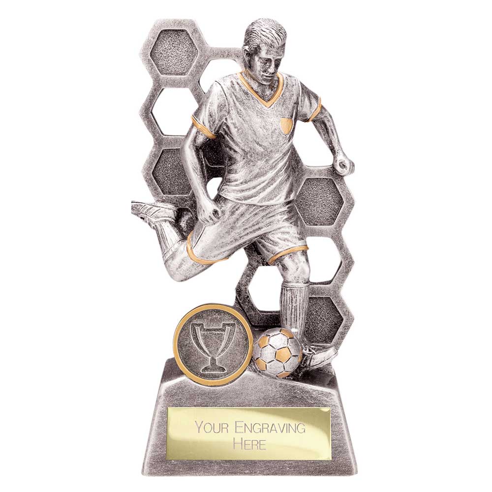 Dynamo Male Football Award Antique Silver & Gold 170mm