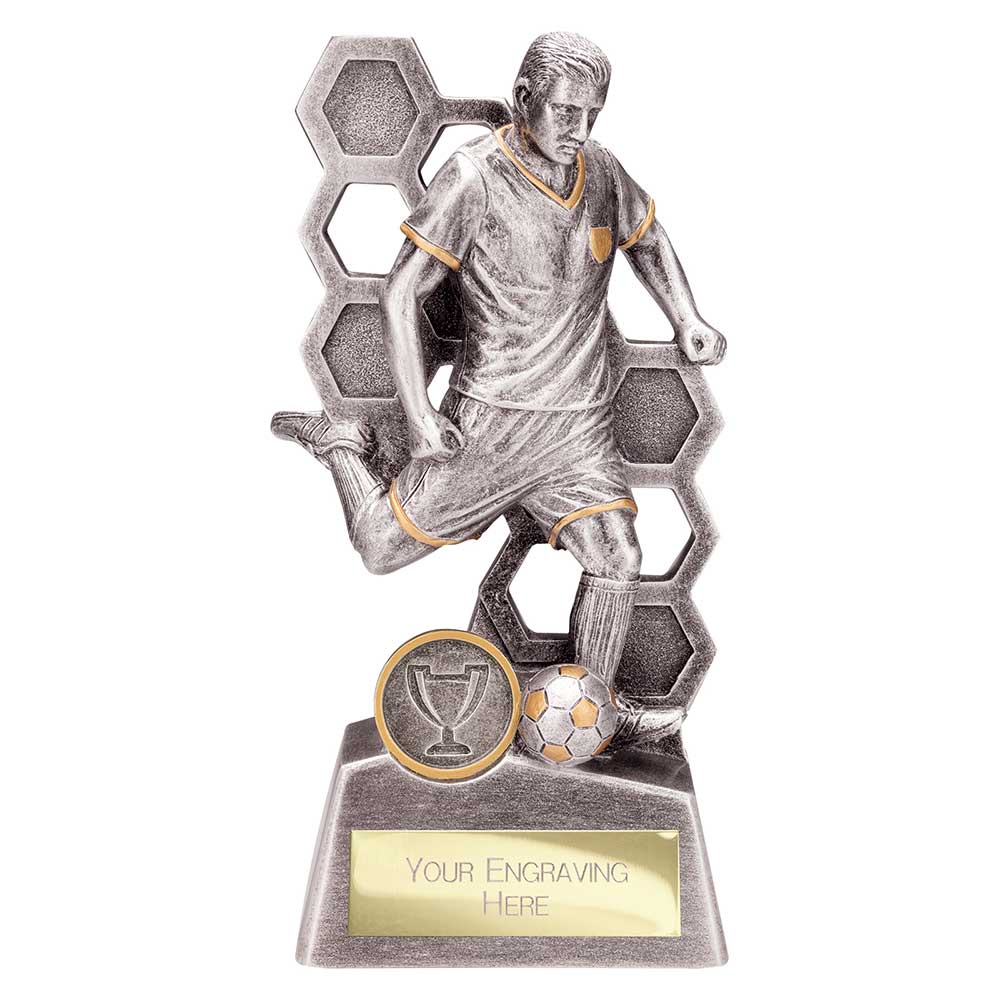 Dynamo Male Football Award Antique Silver & Gold 190mm