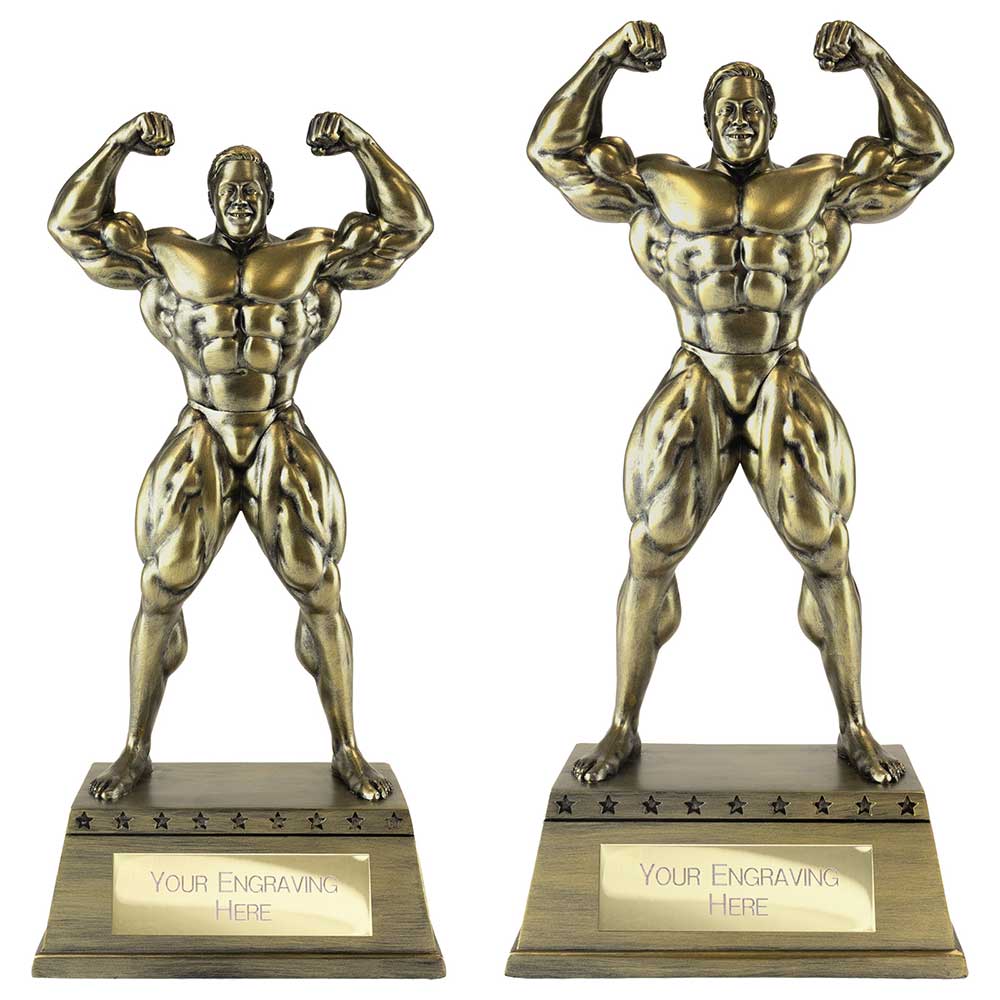 The Classic Strongman Award Metallic Antique Gold 270mm