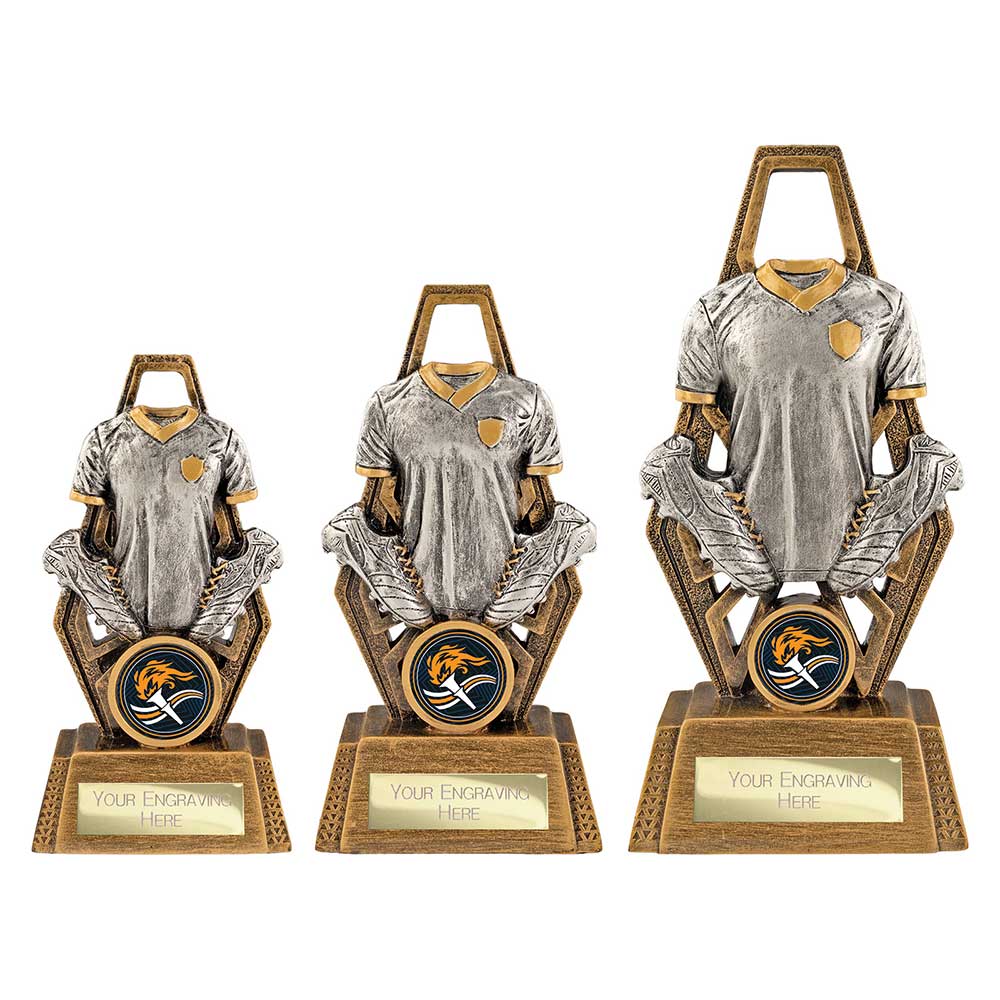 Immense Football Award Antique Silver & Gold 150mm