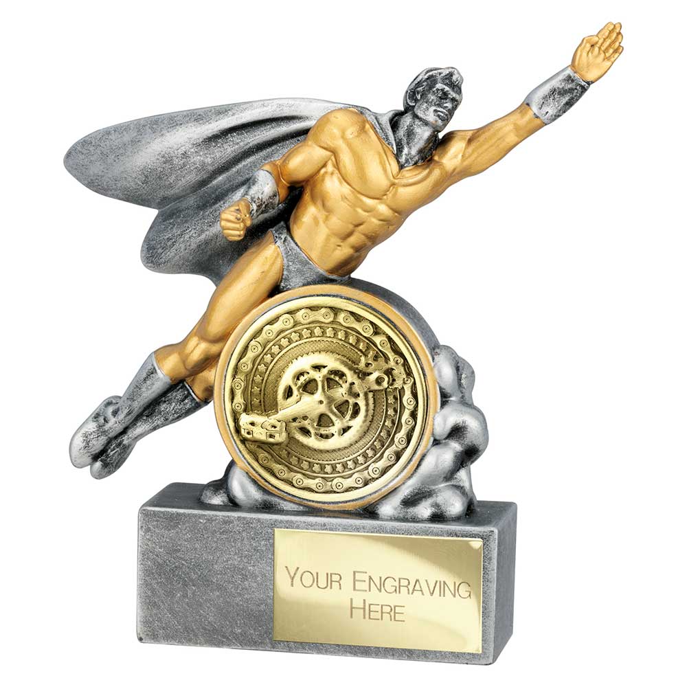 Hero Male Cycling Award Antique Silver 140mm